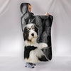 Lovely Polish Lowland Sheepdog Print Hooded Blanket-Free Shipping