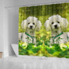 Cute Poodle Dog Print Shower Curtains-Free Shipping