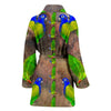 Blue Headed Parrot Art Print Women's Bath Robe-Free Shipping