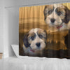 Lovely Shih Tzu Print Shower Curtains-Free Shipping