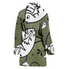 White Fish Print Women's Bath Robe-Free Shipping