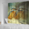 Kingisher Bird Art Print Shower Curtains-Free Shipping