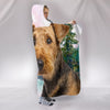 Cute Airedale Terrier Print Hooded Blanket-Free Shipping