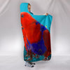 Eclectus Parrot Print Hooded Blanket-Free Shipping