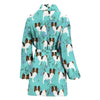 Papillon Dog Pattern Print Women's Bath Robe-Free Shipping