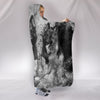 German Shepherd Black And White Print Hooded Blanket-Free Shipping