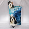 Polish Lowland Sheepdog Print Hooded Blanket-Free Shipping