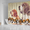 Cute Beagle Print Shower Curtain-Free Shipping