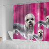 Dandie Dinmont Terrier Print Shower Curtain-Free Shipping