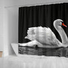 Lovely Swan Bird Print Shower Curtains-Free Shipping