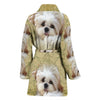 Shih Tzu Print Women's Bath Robe-Free Shipping