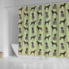 German Shorthaired Pointer Dog Pattern Print Shower Curtains-Free Shipping