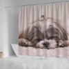 Cute Shih Tzu Dog Print Shower Curtains-Free Shipping