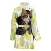 Siberian cat Print Women's Bath Robe-Free Shipping