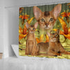 Abyssinian Cat Print Shower Curtains-Free Shipping