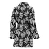 Keeshond Dog Paws Pattern Print Women's Bath Robe-Free Shipping