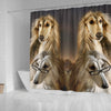 Afghan Hound Dog Print Shower Curtain-Free Shipping