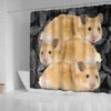 Cute Golden Hamster Print Shower Curtains-Free Shipping