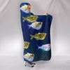 Common Hatchetfish Print Hooded Blanket-Free Shipping