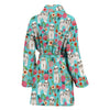 Cute Shih Tzu Dog Floral Print Women's Bath Robe-Free Shipping