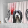 Bearded Collie Print Shower Curtain-Free Shipping