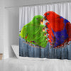 Eclectus Parrot Print Shower Curtains-Free Shipping