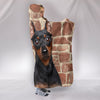 Miniature Pinscher Print Hooded Blanket-Free Shipping