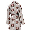 Brittany Dog Pattern Print Women's Bath Robe-Free Shipping