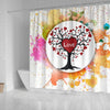 Colorful Love Tree Print Shower Curtain-Free Shipping