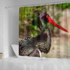 Black Stork Bird Print Shower Curtain-Free Shipping