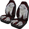 Great Pyrenees Dog With Red Dots Print Car Seat Coves-Free Shipping