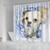 Chihuahua Dog Vintage Art Print Shower Curtains-Free Shipping