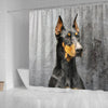 Doberman Pinscher Print Shower Curtains-Free Shipping