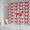 Dandie Dinmont Terrier Dog Art Print Shower Curtains-Free Shipping