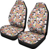 Japanese Chin Dog Floral Print Car Seat Covers-Free Shipping