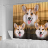 Pembroke Welsh Corgi Print Shower Curtains-Free Shipping