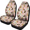 Yorkie Dog Floral Print Car Seat Covers-Free Shipping