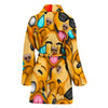 Pit Bull Dog Smileys Print Women's Bath Robe-Free Shipping