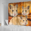 Golden Hamster Print Shower Curtains-Free Shipping