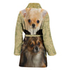 Cute Chihuahua Print Women's Bath Robe-Free Shipping