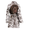 Amazing German Shorthaired Pointer Face Print Women's Bath Robe-Free Shipping