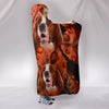 Cute Irish Red and White Setter Print Hooded Blanket-Free Shipping