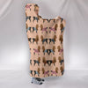 Cute Yorkie Pattern Print Hooded Blanket-Free Shipping