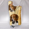 Cute American Foxhound Print Hooded Blanket-Free Shipping