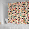Cute Basenji Dog Floral Print Shower Curtains-Free Shipping