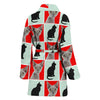 Devon Rex Cat Print Women's Bath Robe-Free Shipping