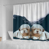 Shih Tzu Print Shower Curtain-Free Shipping