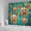 Yorkshire Terrier Print Shower Curtains-Free Shipping