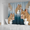 Pit Bull Print Shower Curtains- Free Shipping