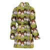 Shetland Sheepdog Pattern Print Women's Bath Robe-Free Shipping